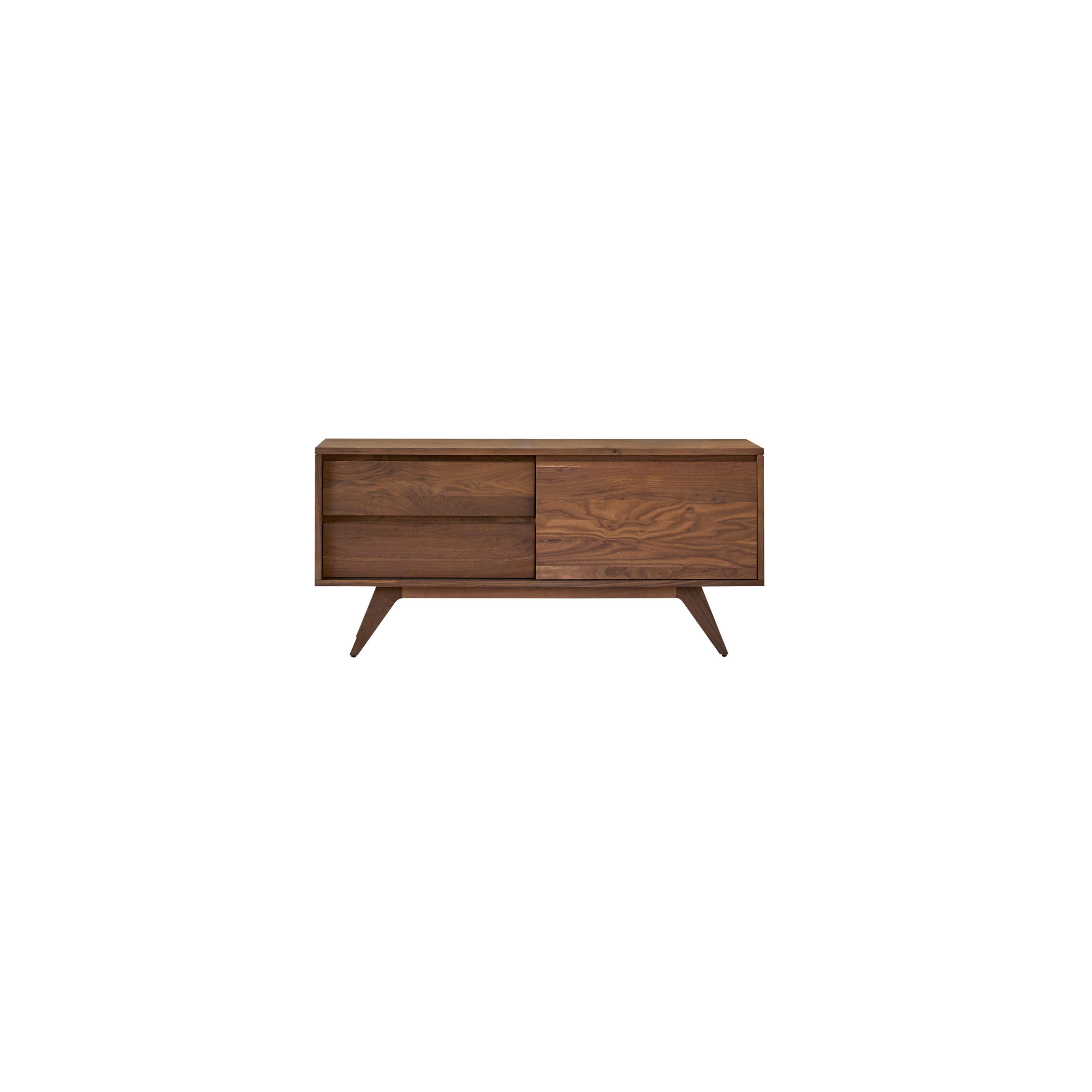 TV-SCHRANK Esmée Braun aus Walnuss - Braun, Holz (130/60/35cm) - Tikamoon