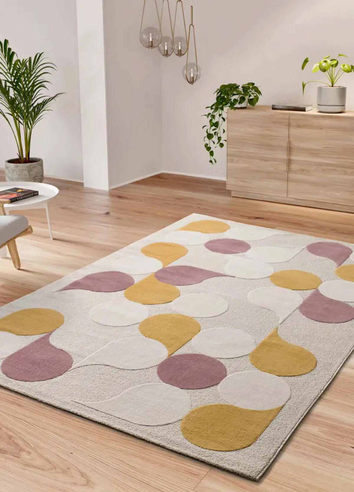 KURZFLORTEPPICH Mehrfarbig Flashy 120/170 cm - Pink/Dunkelgelb, Naturmaterialien/Textil (120/170cm) - Atticgo