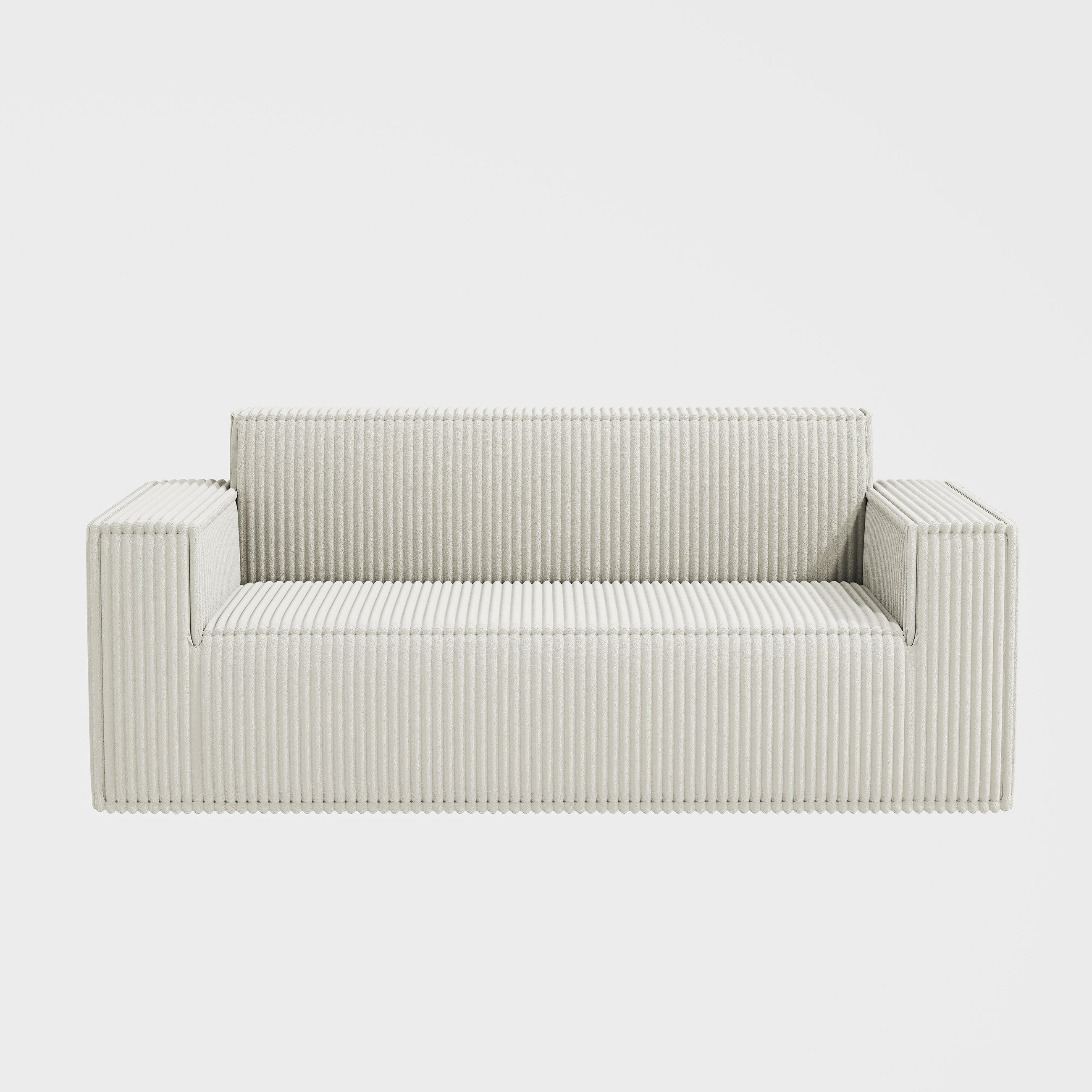 2-SITZER SOFA Cord Off-White - Creme, Textil (178/70/86cm) - WISHDOR