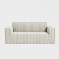 2-SITZER SOFA Cord Off-White - Creme, Textil (178/70/86cm) - WISHDOR