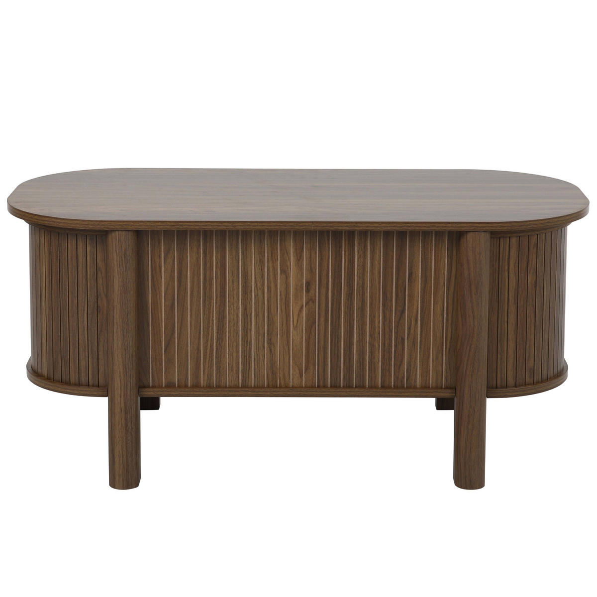 COUCHTISCH, dunkles Holz - Braun, Holz (48/100/45cm) - Oviala