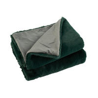 PLAID CUTIE - Plüsch - Dunkelgrün - 180/130/3 cm - Grün, Textil (130/180cm) - J-Line