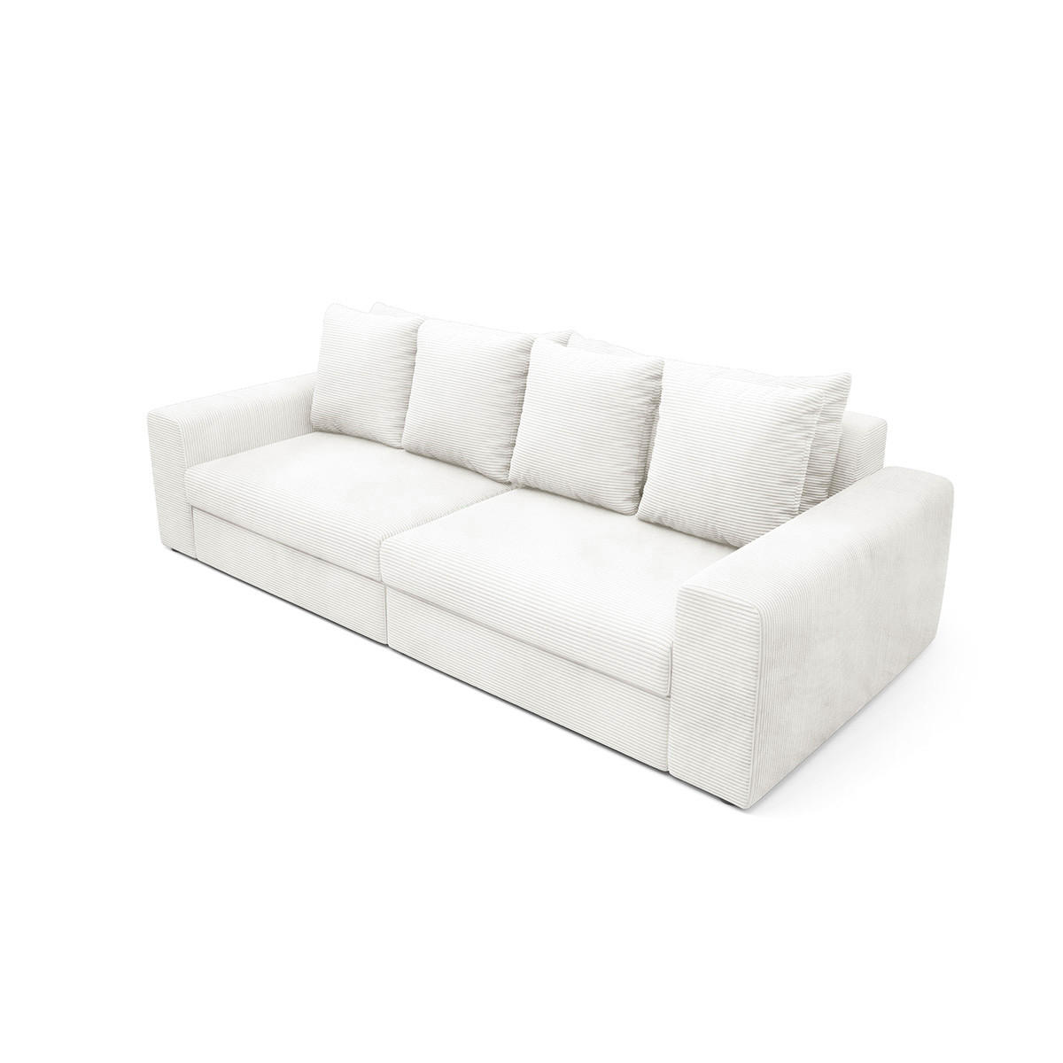 SOFA Paola 3 Sitzplätze Weiß - Weiß, Holz (272/86/120cm) - Petits-meubles