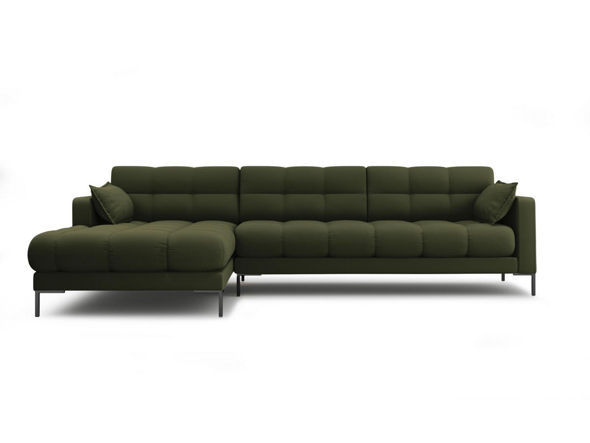 ECKSOFA links Mamaia aus strukturiertem Stoff grün 5 Sitzplätze - Grün, Textil (185/293cm) - Micadoni