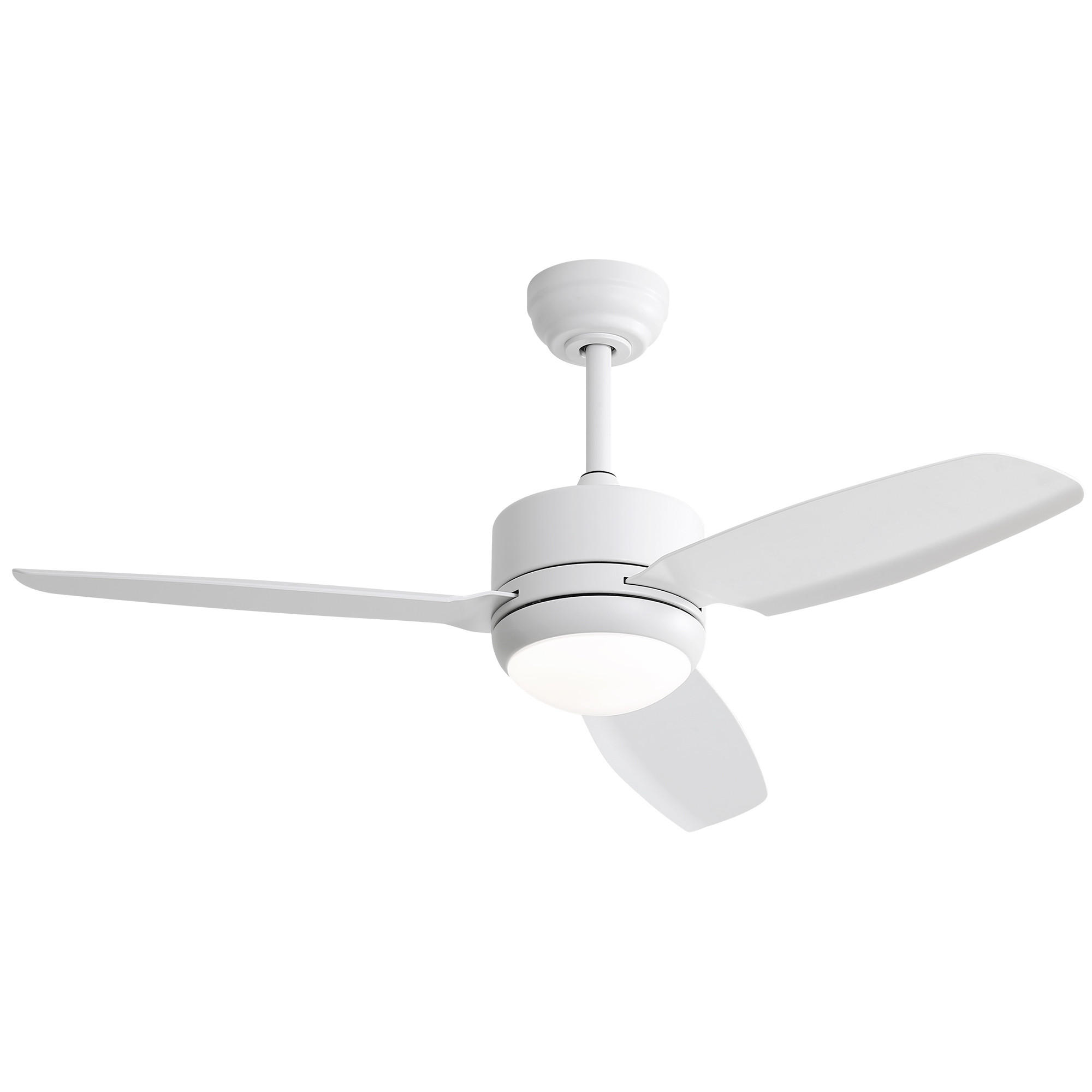DECKENVENTILATOR 46Zoll Weiß LED Licht ABS Flügel DC Motor - Weiß, Kunststoff (116.8/116.8/54cm) - CASIVA