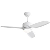 DECKENVENTILATOR 46Zoll Weiß LED Licht ABS Flügel DC Motor - Weiß, Kunststoff (116.8/116.8/54cm) - CASIVA
