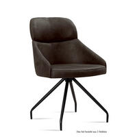 ESSZIMMERSTUHL (2er-Set) Dionne 52x82x63 Schwarz/Espresso - Dunkelbraun/Schwarz, Kunststoff (63/82/52cm) - 58aufmkessel