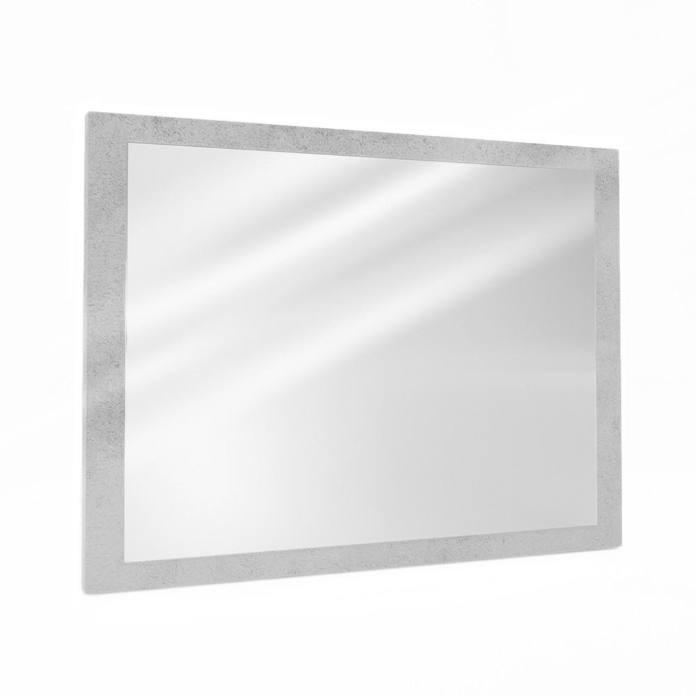 BADEZIMMERSPIEGEL Kiko Beton 45 x 60 cm - Schieferfarben, Glas (45/60/2cm) - Vicco