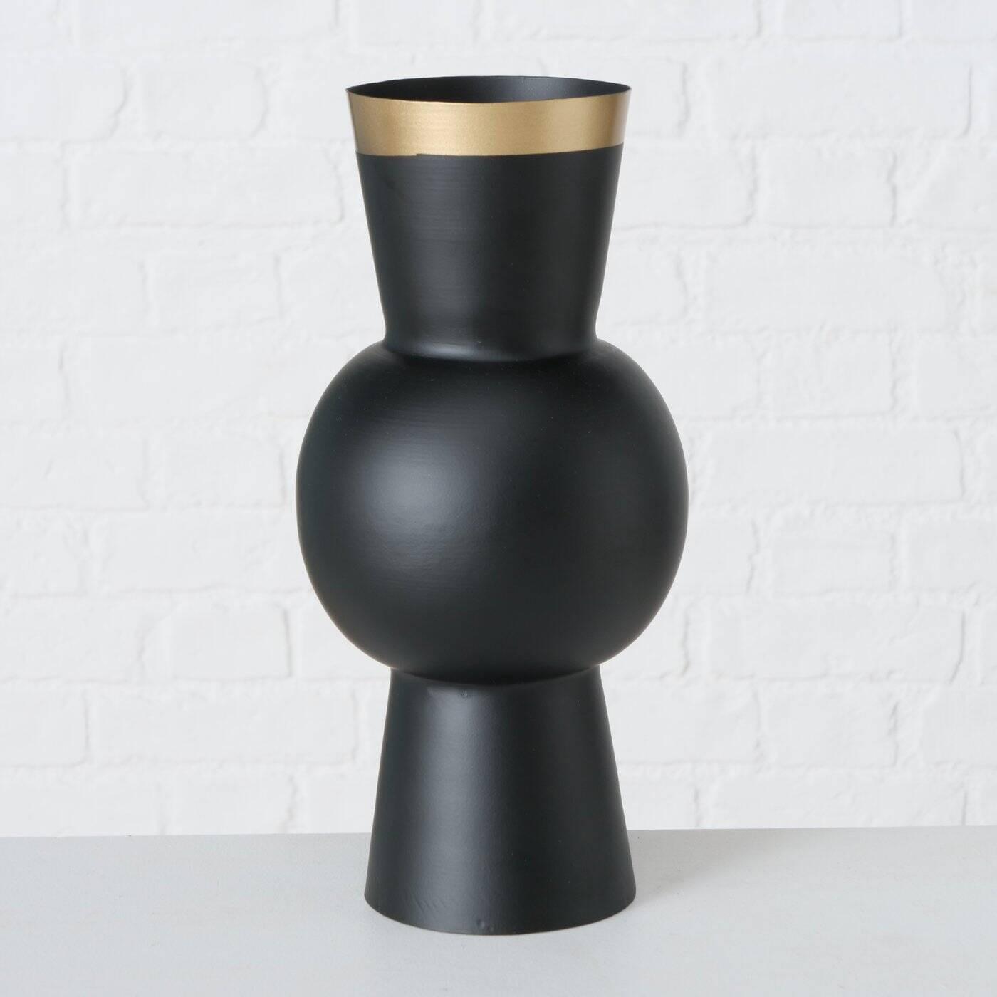 VASE Varnjo 30 cm - Schwarz, Metall (30cm) - Boltze Home