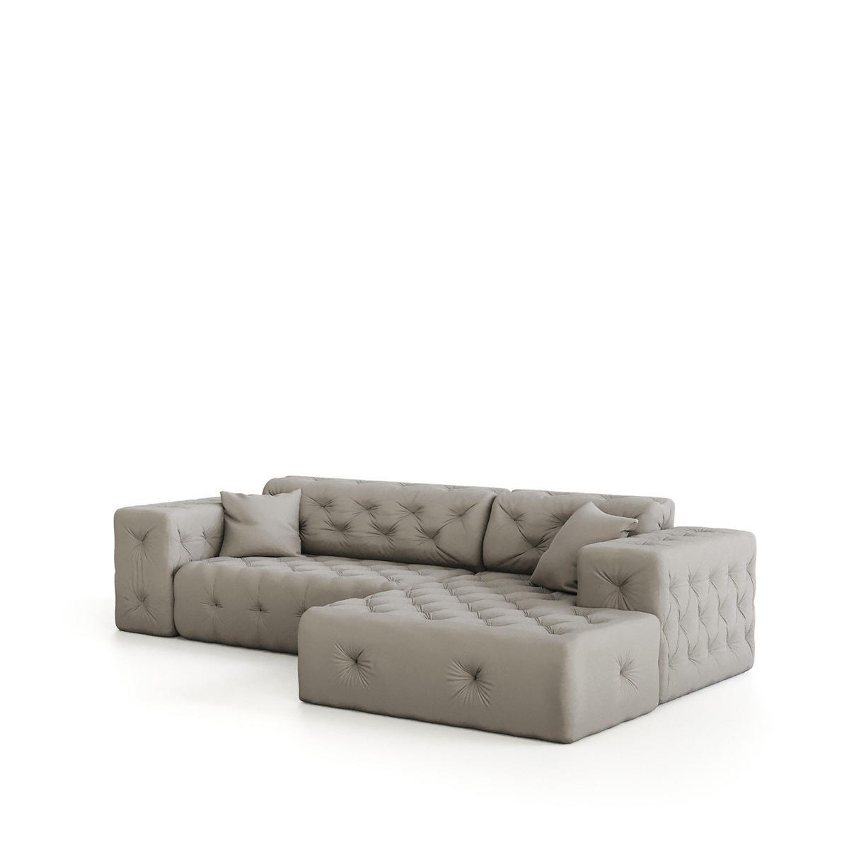 ECKSOFA Chantal - Creme, Holzwerkstoff/Textil (266/171cm) - Fun Möbel