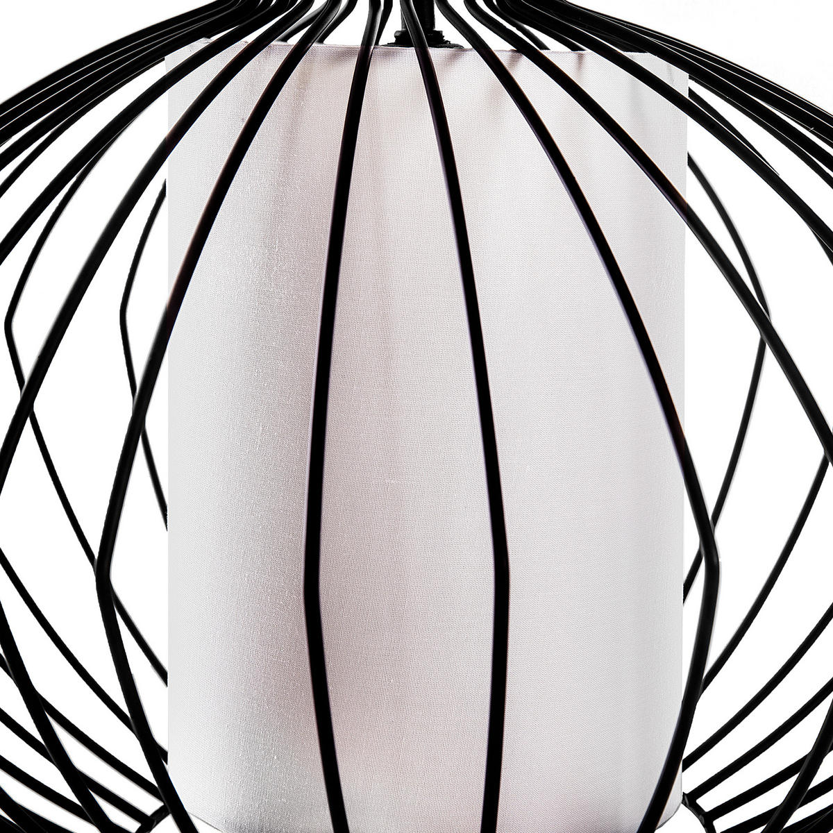 HÄNGELEUCHTE Kolva 40/40/110 cm - Schwarz, Metall (40/40/110cm) - Beliani