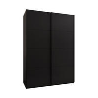 SCHWEBETÜRENSCHRANK 245,5/170/64 2-türig - Schwarz, Holz/Metall (170/245/64cm) - Abiks Möbel