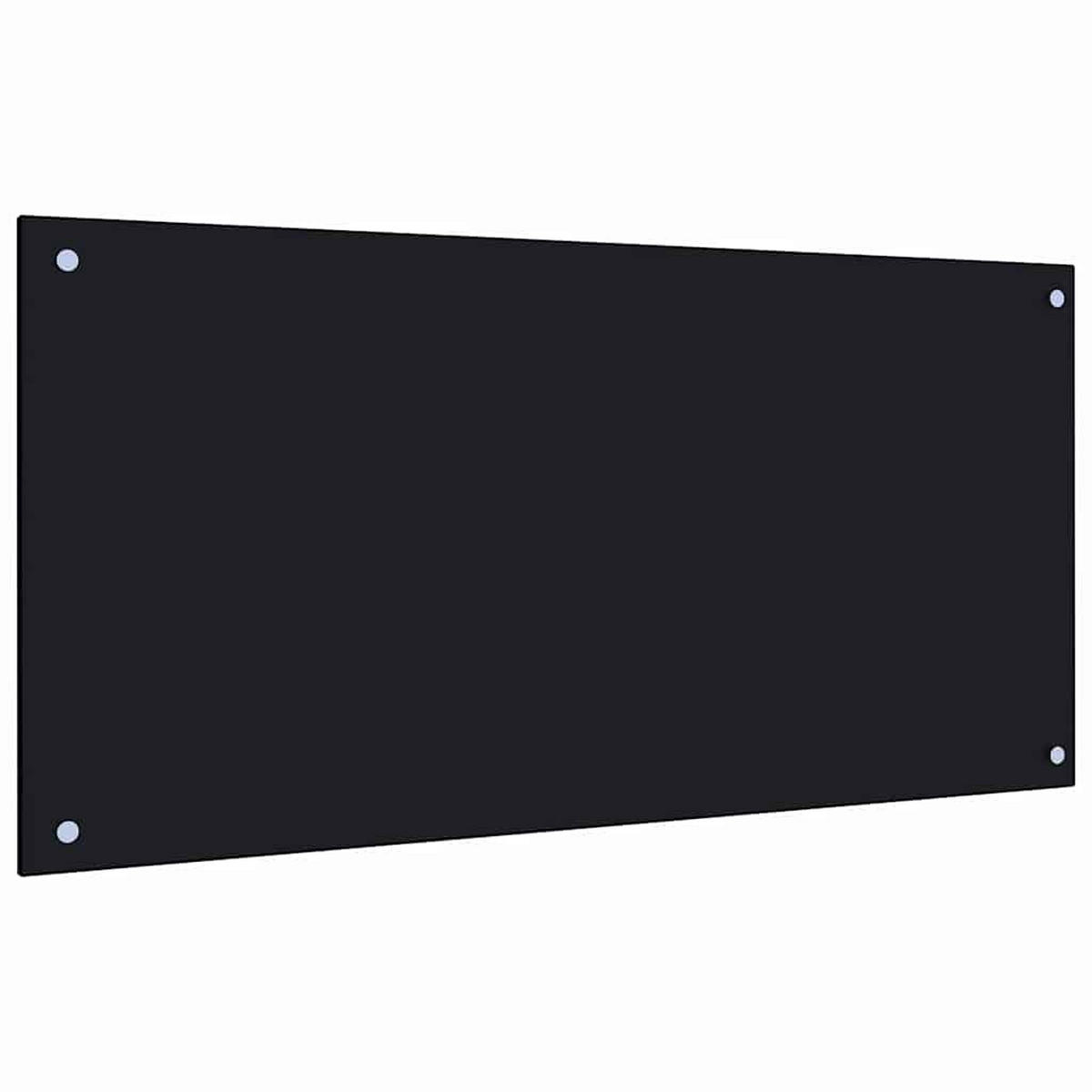 KÜCHENRÜCKWAND Glas 100x50 cm Schwarz Wand-Spritzschutz - Schwarz, Glas (100/50/0.6cm) - DELUKE