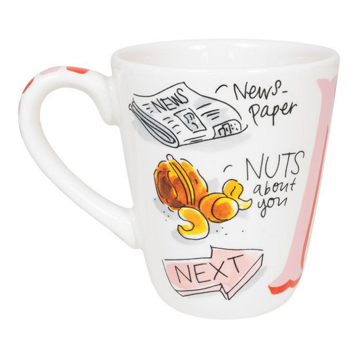 BECHER Liebesbrief N in Bunt - 350 ml - Multicolor, Keramik (0.35L) - Blond Amsterdam