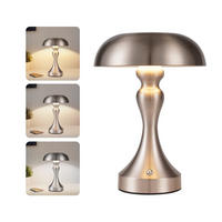 LED stolní lampa Achard 15,5/15,5/22 cm - stříbrná, kov (15.5/15.5/22cm) - Nettlife