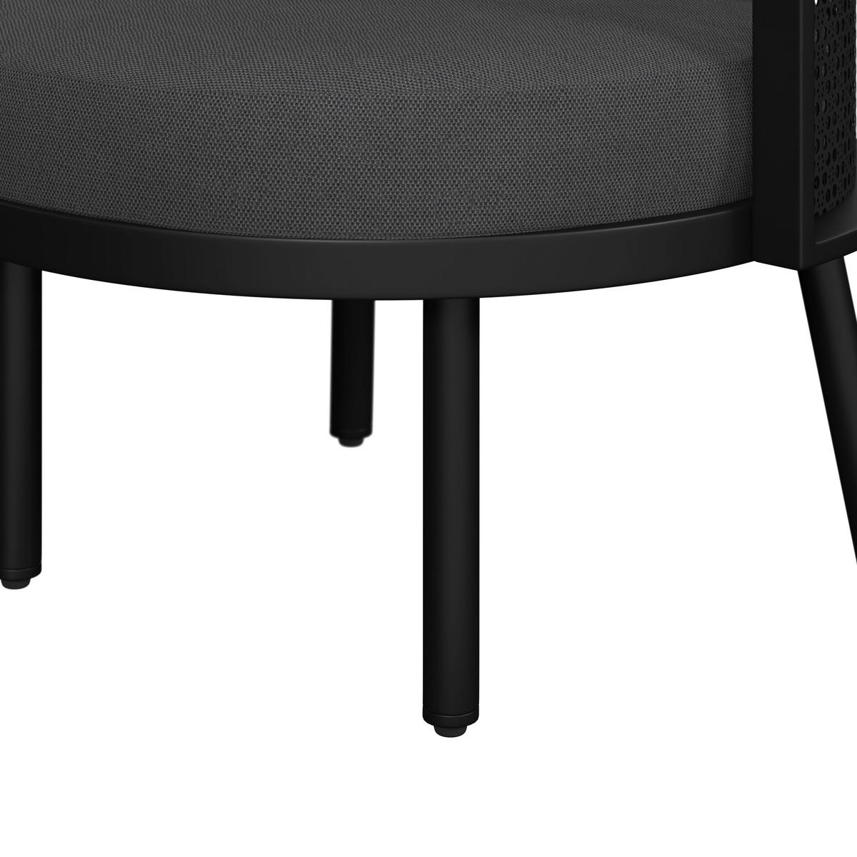 DINING-LOUNGESET Lissa Dunkelg Outdoorstoff/Metall/Polywood - Dunkelgrau, Metall - Bessagi Garden