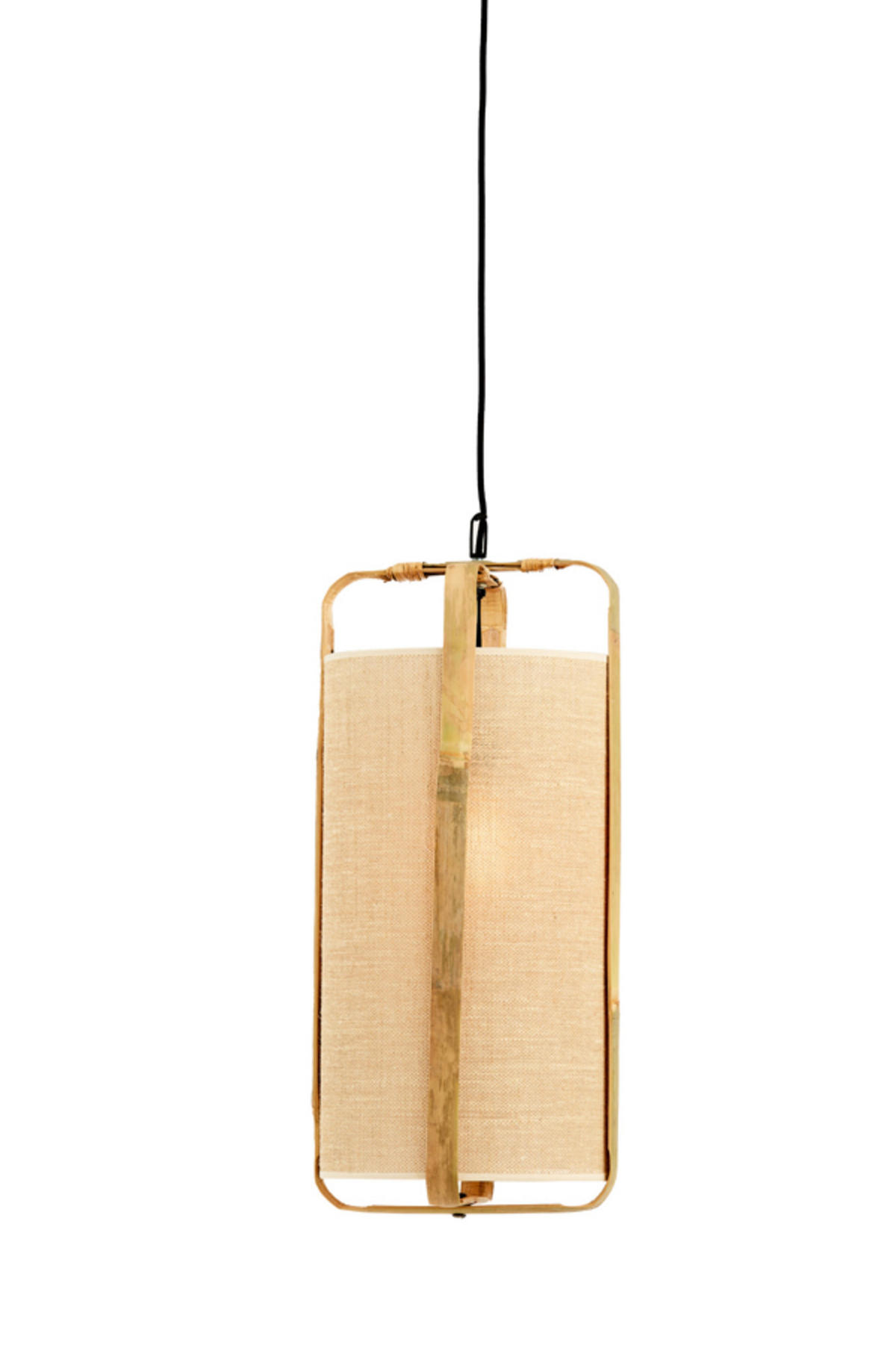 HÄNGELAMPE Sendai Braun Ø32/60 cm - Braun, Holz (32/32/60cm) - Light & Living
