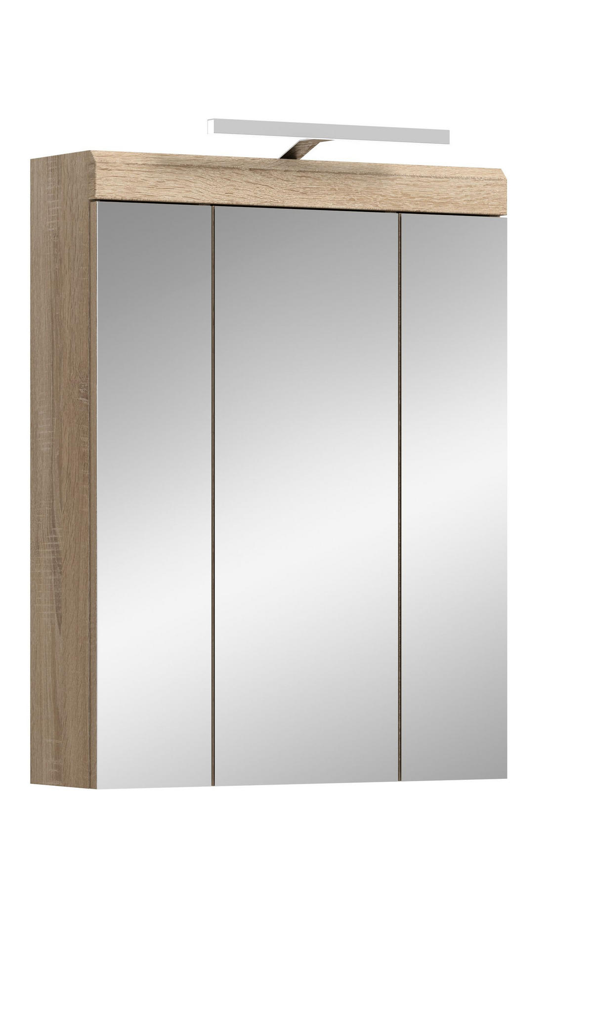 SPIEGELSCHRANK inkl. Beleuchtung LAMBADA (B/H/T: ca. 60/79/18 cm) in Sonoma Eiche hell Nachbildung - Sonoma Eiche, Holzwerkstoff (60/79/18cm)
