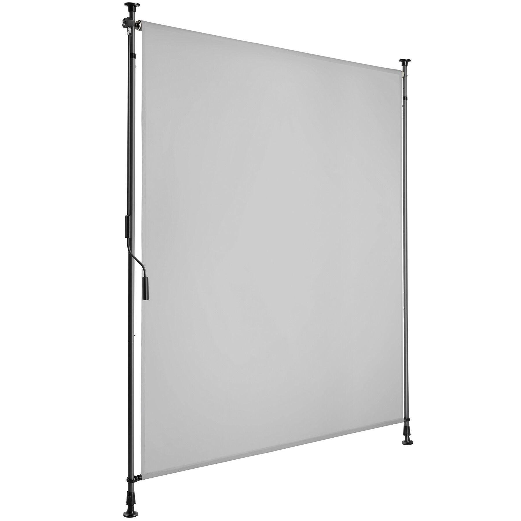 KLEMMMARKISE Taija,leichtgängige Handkurbel,hellgrau - Hellgrau, Kunststoff (128/310cm) - tectake