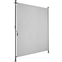 KLEMMMARKISE Taija,leichtgängige Handkurbel,hellgrau - Hellgrau, Kunststoff (128/310cm) - tectake