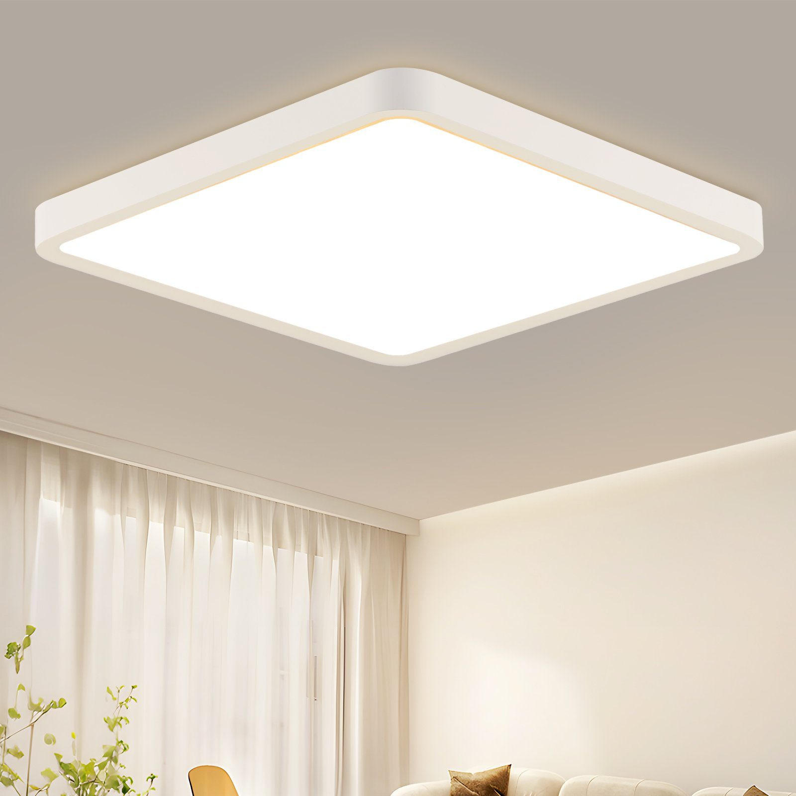 LED-DECKENLEUCHTE Energie 23/23/2 cm - Weiß, Kunststoff (23/23/2cm) - Nettlife