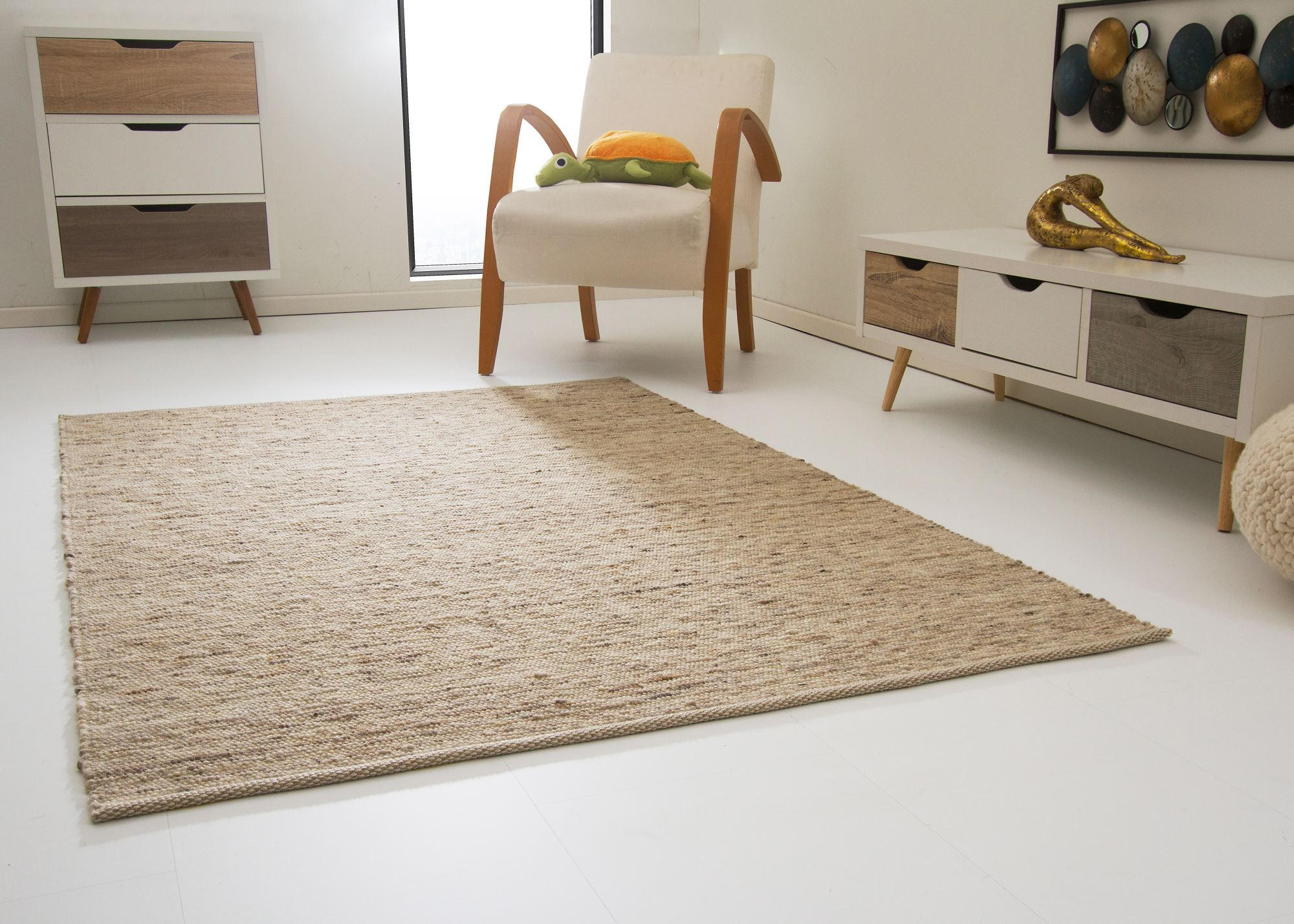 HANDWEBETEPPICH 60/110 cm Leutasch - Hellbraun, Naturmaterialien (60/110cm) - Steffensmeier