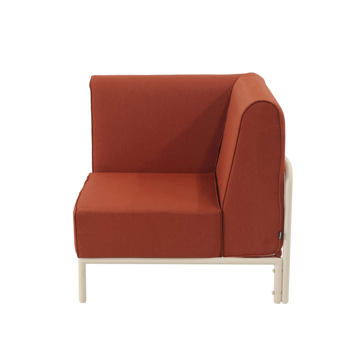ECKSESSEL, Terrakotta - Orange, Textil (80/78/80cm) - Oviala