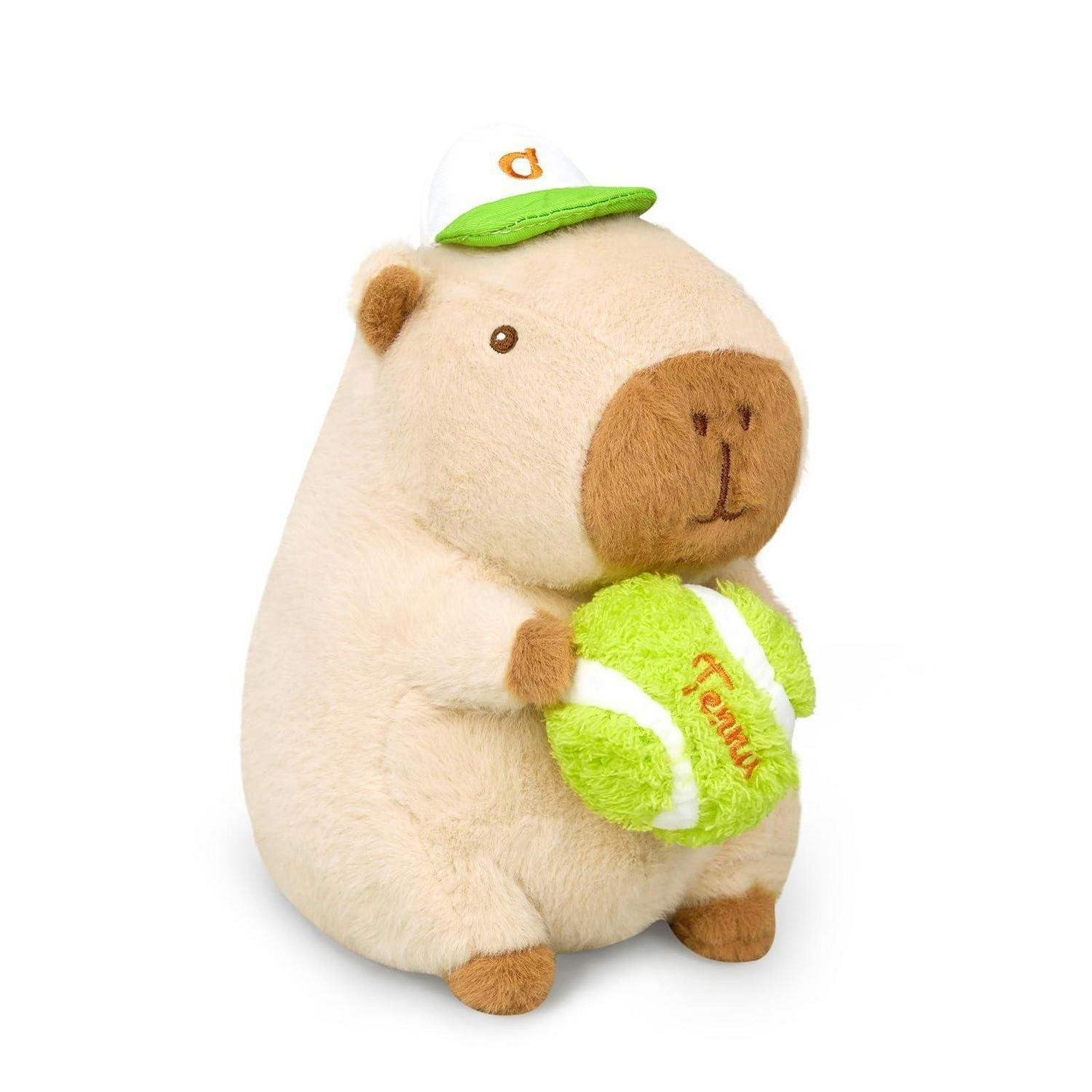 STOFFTIER Capybara mit Tennisball 25 cm - Braun, Textil (12/25cm)