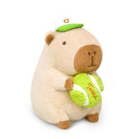STOFFTIER Capybara mit Tennisball 25 cm - Braun, Textil (12/25cm)