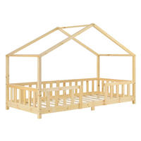 HAUSBETT Treviolo - Naturfarben, Holz (90/200cm) - [en.casa]