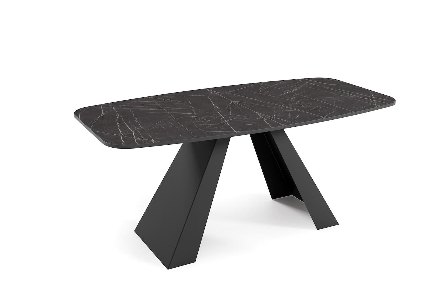 Feldmann-Wohnen Esstisch Schwarz, Anthrazit 80x76x160 cm