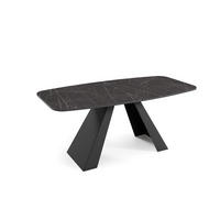 ESSTISCH Myron Pietra Grigia Schwarz / Schwarz 160/200 / 80 / 76cm - Anthrazit/Schwarz, Holz/Holzwerkstoff (160/80/76cm) - Feldmann-Wohnen