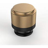 SCHRANKKNOPF Gold 10er-Set - Schwarz, Metall (2.5/2.7/2.8cm)