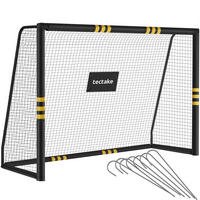 FUSSBALLTOR Harry, werkzeugloses Klicksystem, schwarz/gelb - Gelb/Schwarz, Kunststoff (306/121cm) - tectake