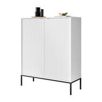 HIGHBOARD CORTADO K104 ZWEIFLUEGELIG WEISS - Schwarz/Weiß, Holzwerkstoff (104/125/39cm) - Lookway