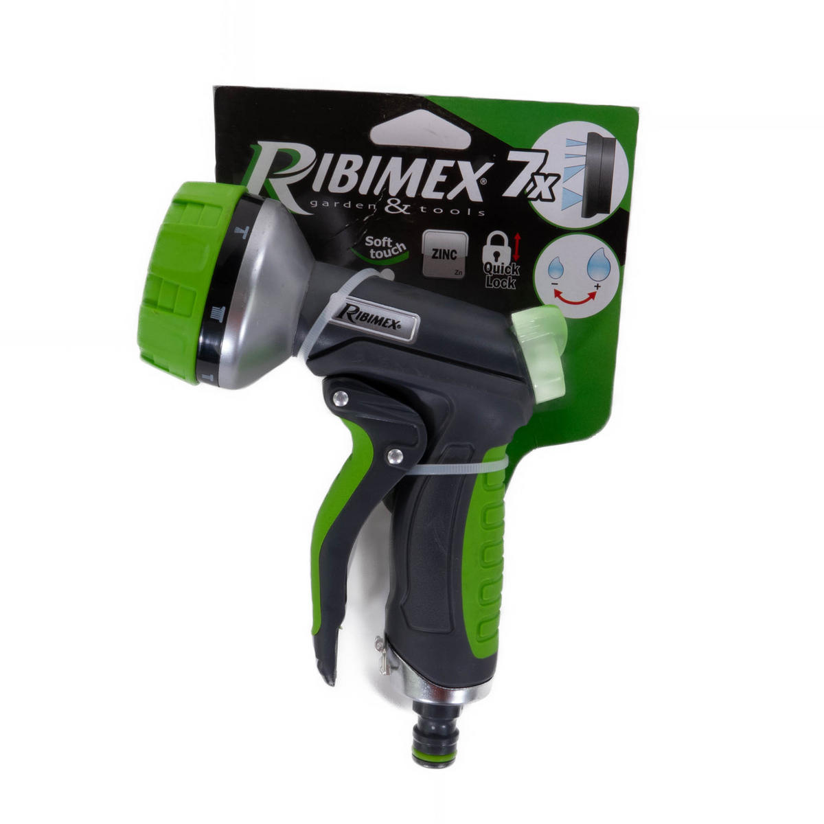 GARTENSCHLAUCHPISTOLE Ribimex - Grün, Kunststoff (6/24.5/14.7cm)