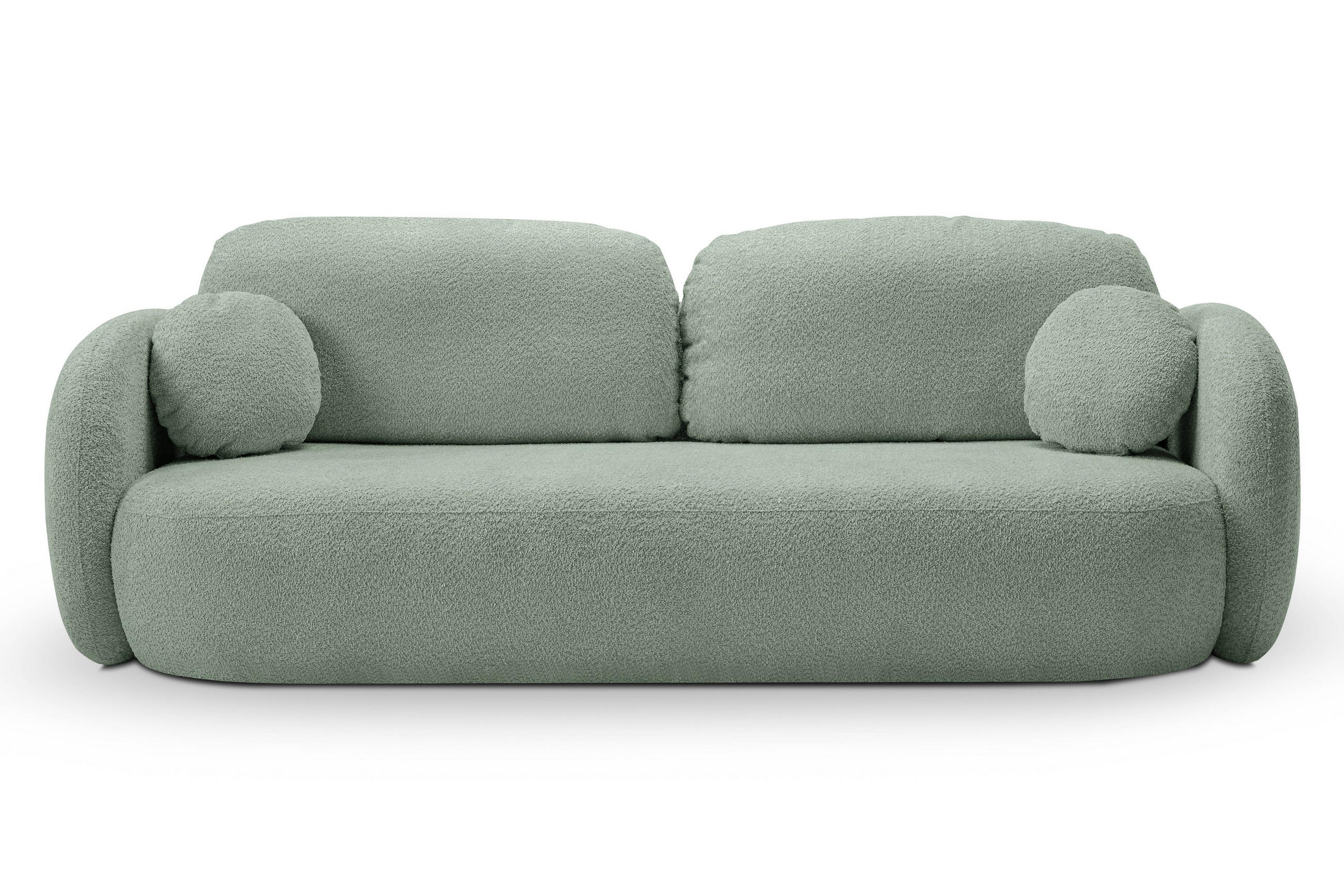 Masseno Bettsofa Grün 238x86.5x101 cm