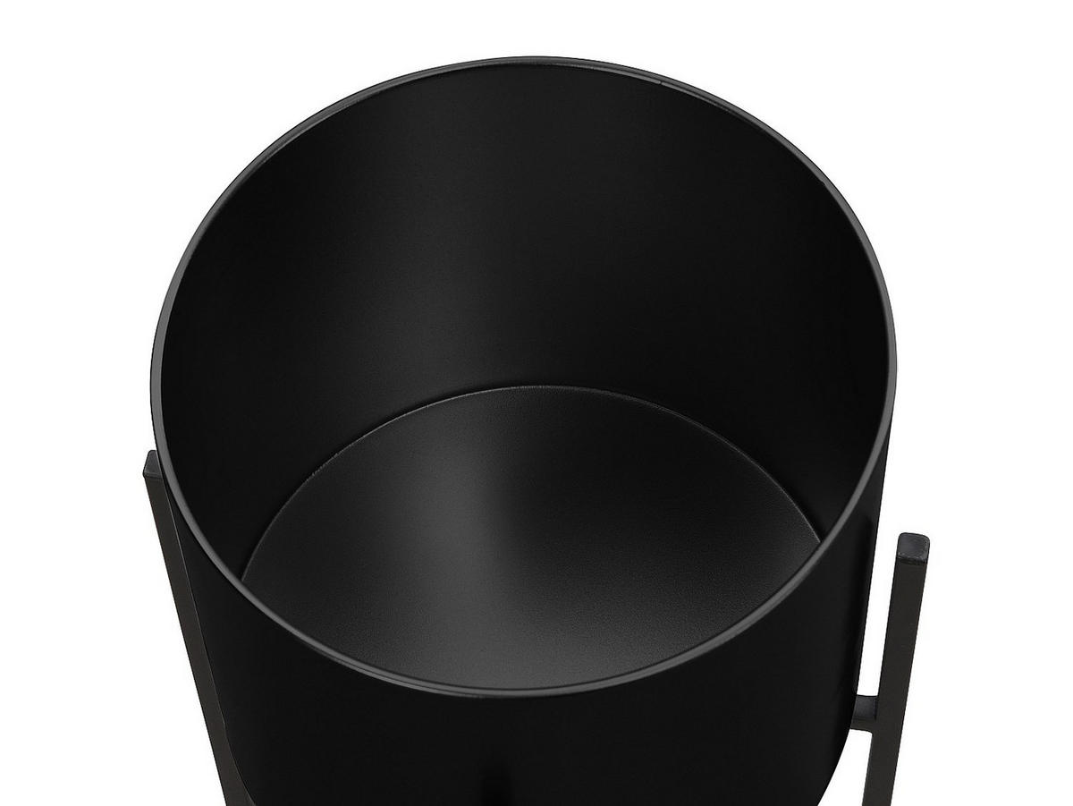 ÜBERTOPF - 23 cm, 25 cm x 25 cm, 23 cm - Metall - Schwarz - EDMEE - Schwarz, Metall (23/39/25cm) - Vente-Unique