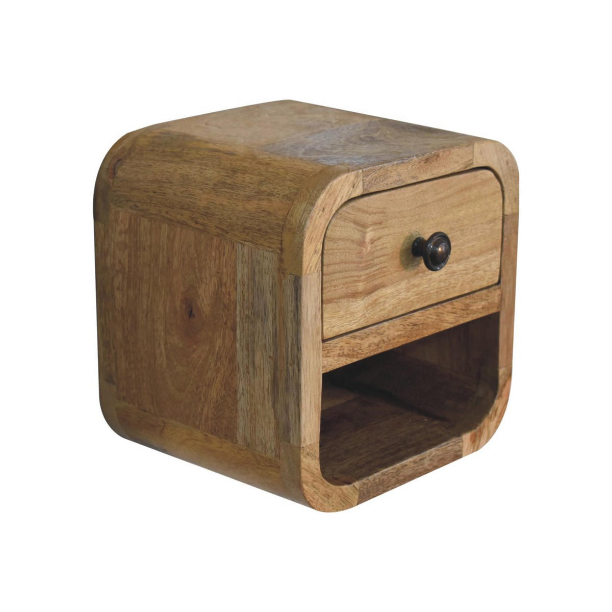 NACHTTISCH Petite - Beige/Messingfarben, Holz/Metall (20/20/17cm) - Artisan Furniture