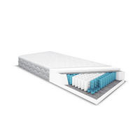 TASCHENFEDERKERNMATRATZE Comfort Plus 200 x 200 cm Höhe ca. 18 cm H2 (Jersey Basic) - Weiß, Naturmaterialien (200/200cm) - Margaret Hadas24