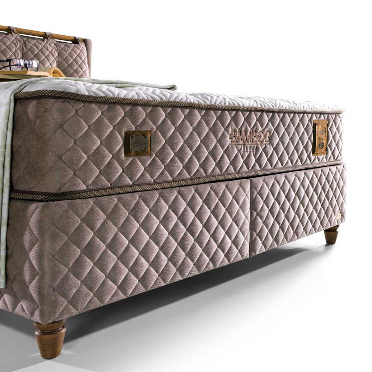 BOXBETT Bamboo Sleep 180x200 - Grau, Holz/Metall (180/200cm) - Bambi