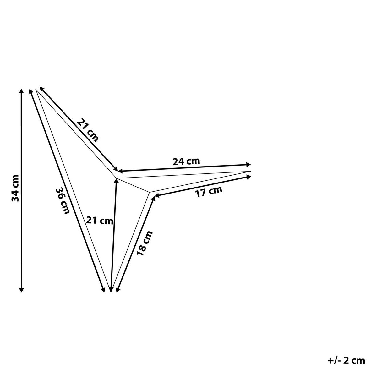 WANDLEUCHTE Briance 36/36/34 cm - Schwarz, Metall (36/34/36cm) - Beliani