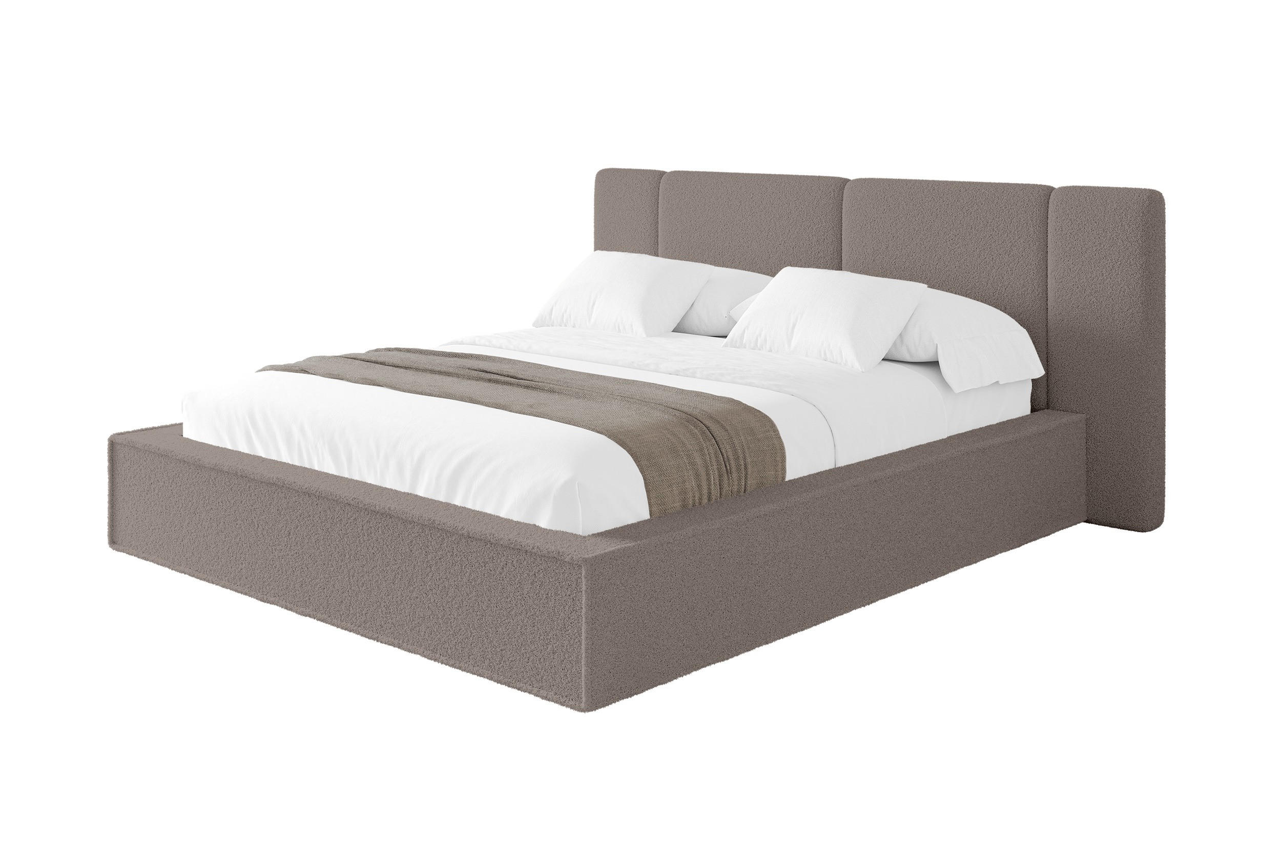 POLSTERBETT mit Bettkasten und Lattenrost, Bett mit Matratze H3/H4 - RIVO 140x200 Braun - Braun, Holzwerkstoff/Textil (140/200cm) - ALTDECOR