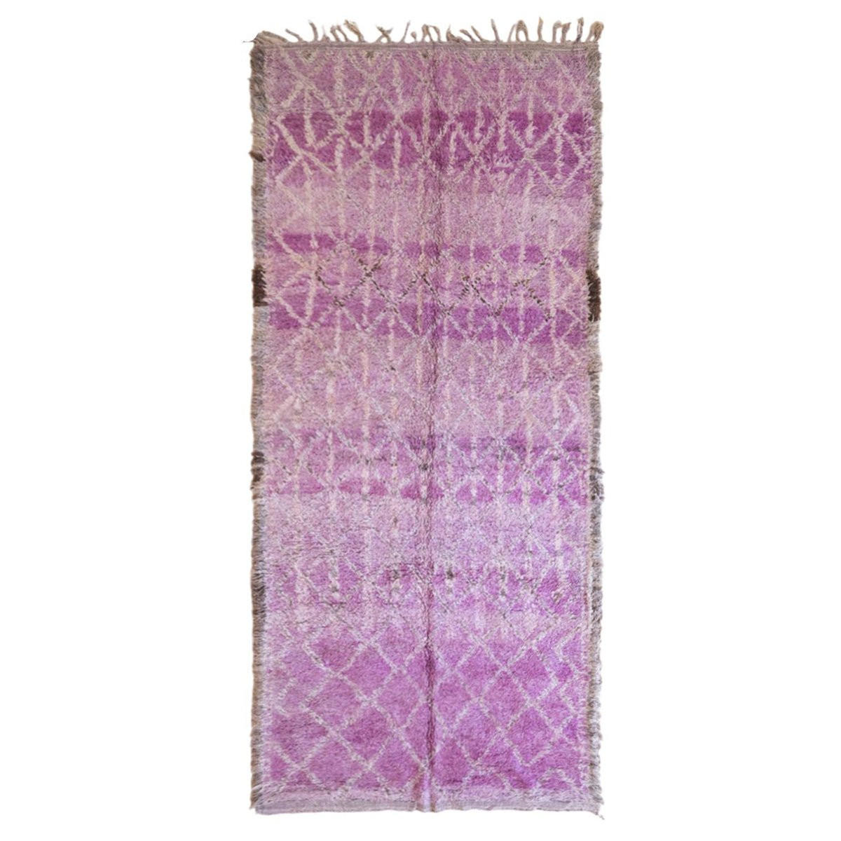 BERBERTEPPICH aus reiner Wolle 159x 363 cm - Lila, Naturmaterialien (159/363cm) - AFK Living