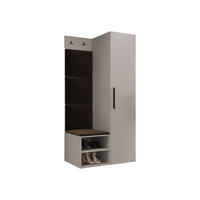 GARDEROBEN-SET Medi III - Kaschmir/Schwarz, Holzwerkstoff/Kunststoff (40/191/50cm) - MIRJAN24