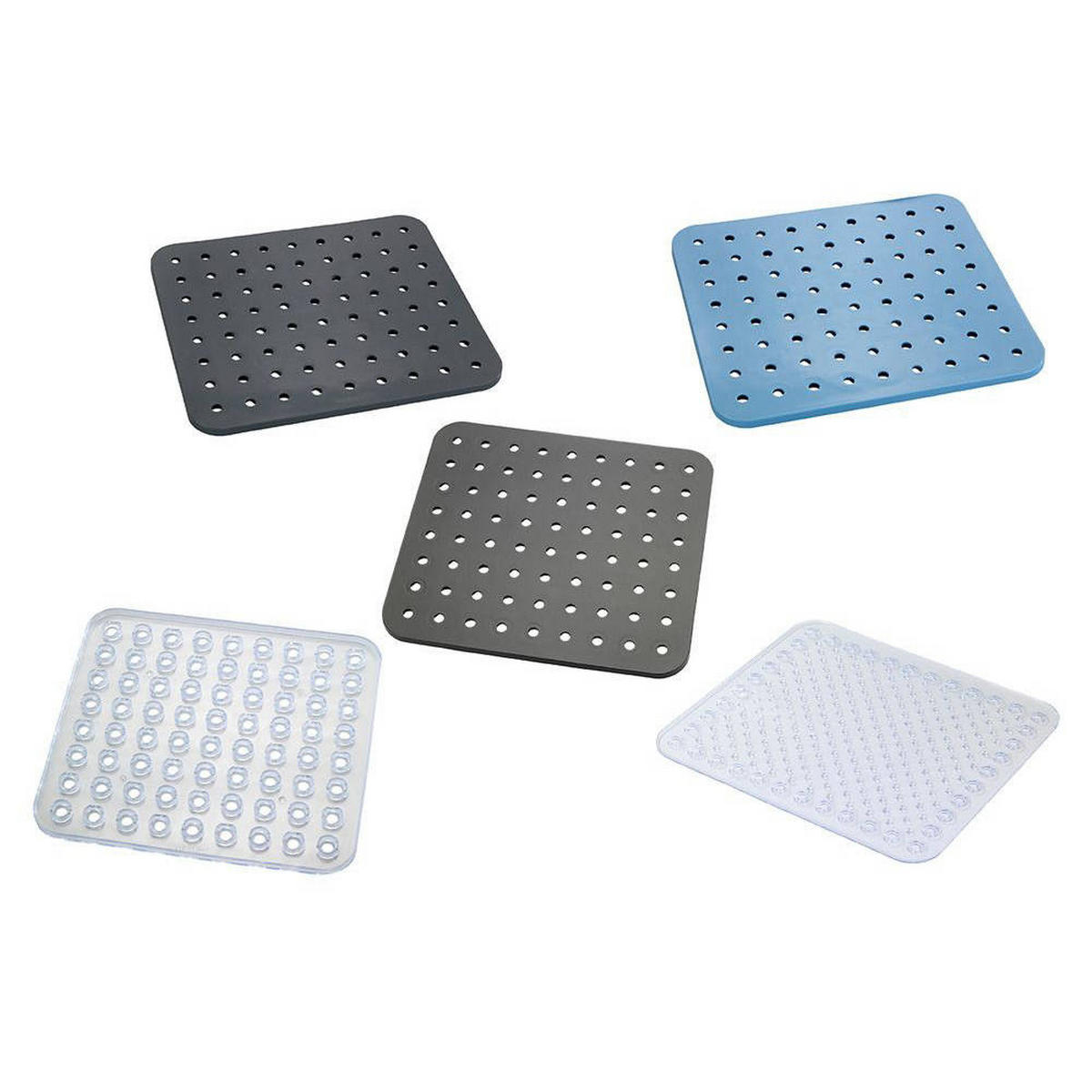 SCHUTZMATTE für Waschbecken grau 31/27,5/1 cm - Grau, Kunststoff (27.5/1/31cm) - Wenko