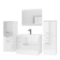 BADMÖBEL Badezimmer SET PRI P4, Weiß Hochglanz, 120 cm - Weiß Hochglanz, Holz (38.7/113.5/120cm) - B BELINI GROUP