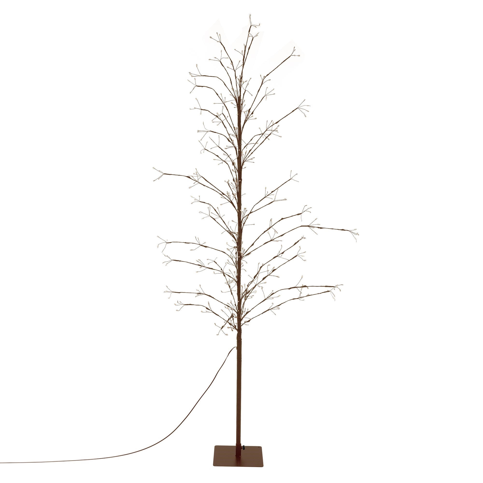 LED BAUM Outdoor Lichterbaum 180 cm Weihnachtsbeleuchtung Weihnachtsdeko 1170 LEDs Warmweiß Innen/Außen - Braun, Metall (85/180/85cm) - ECD-Germany