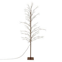 LED BAUM Outdoor Lichterbaum 180 cm Weihnachtsbeleuchtung Weihnachtsdeko 1170 LEDs Warmweiß Innen/Außen - Braun, Metall (85/180/85cm) - ECD-Germany