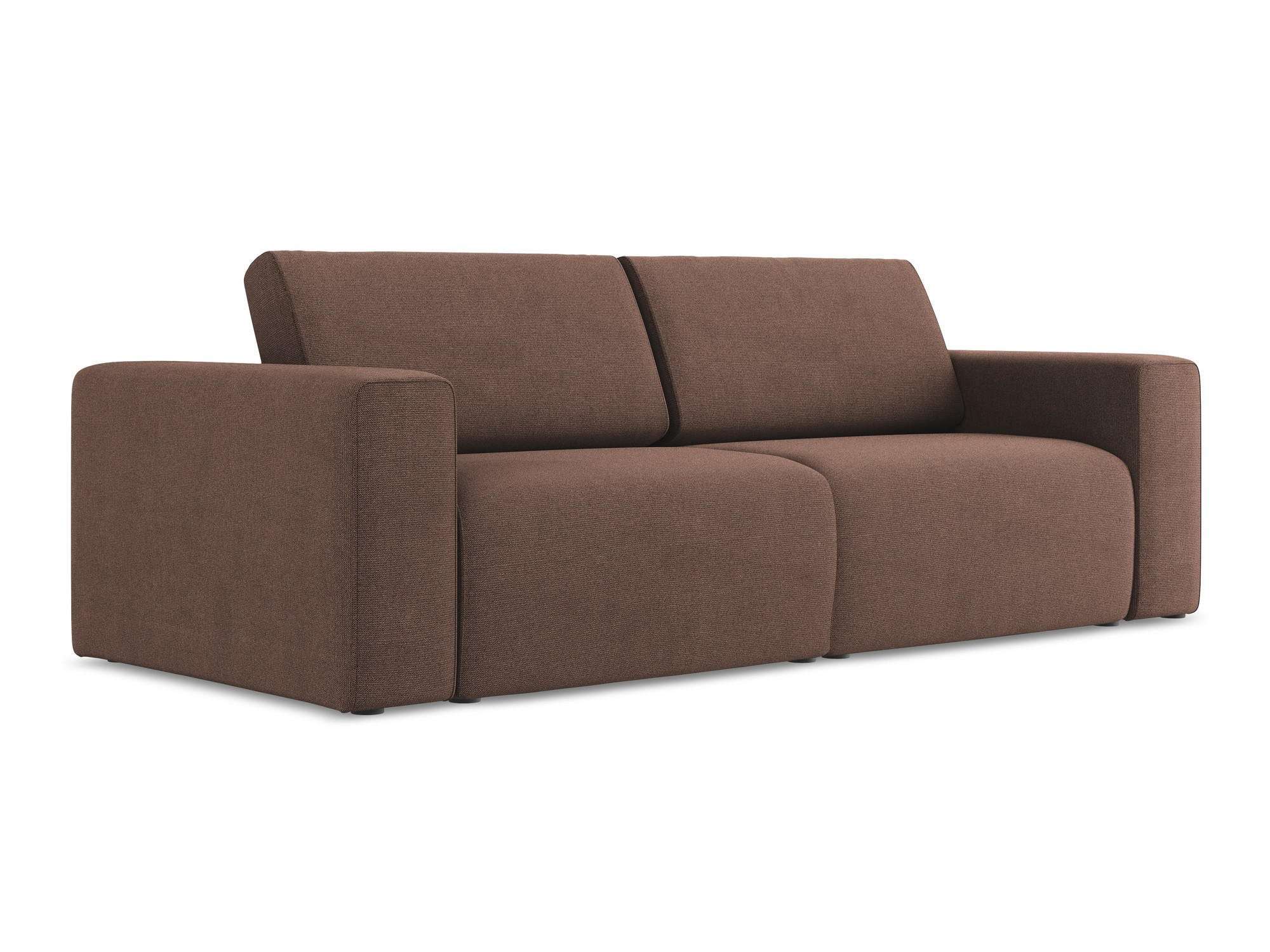 3-SITZER SOFA Strukturstoff Stoff Pink - Pink/Hellrosa, Kunststoff/Textil (224/80/103cm) - Makamii